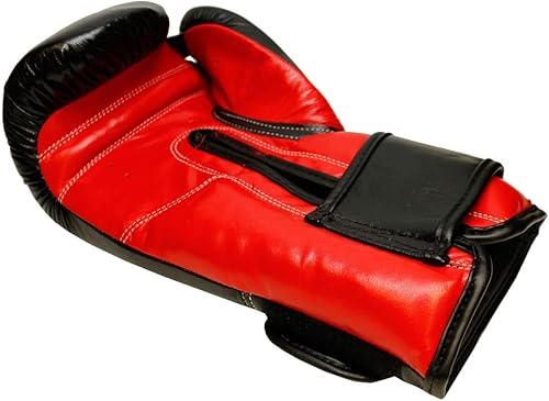 Miniatura 2 de Amber Fight Gear Guantes de boxeo de entrenamiento de cuero con velcro estándar, guantes de entrenamiento de Kickboxing, guantes de bolsa pesada