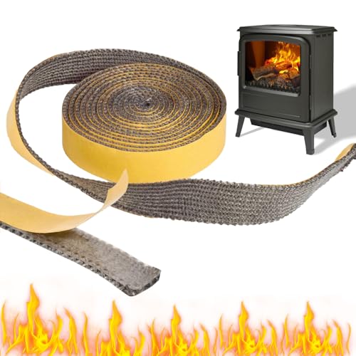 Joint Poele a Bois Joint Insert Cheminée Joint Insert 3m x 20mm x 3mm Joint Cheminée Joint Porte Poele a Bois Bande d'Étanchéité Adhésive Convient aux Cheminées Poêles Carrés et Poêles Droits