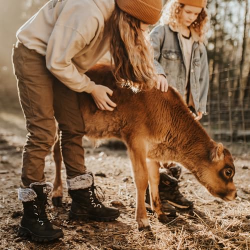 HOBIBEAR Womens Winter Boots Warm Faux Fur Lined Snow Boots Cold Weather Outdoor Shoes Water Resistant 6