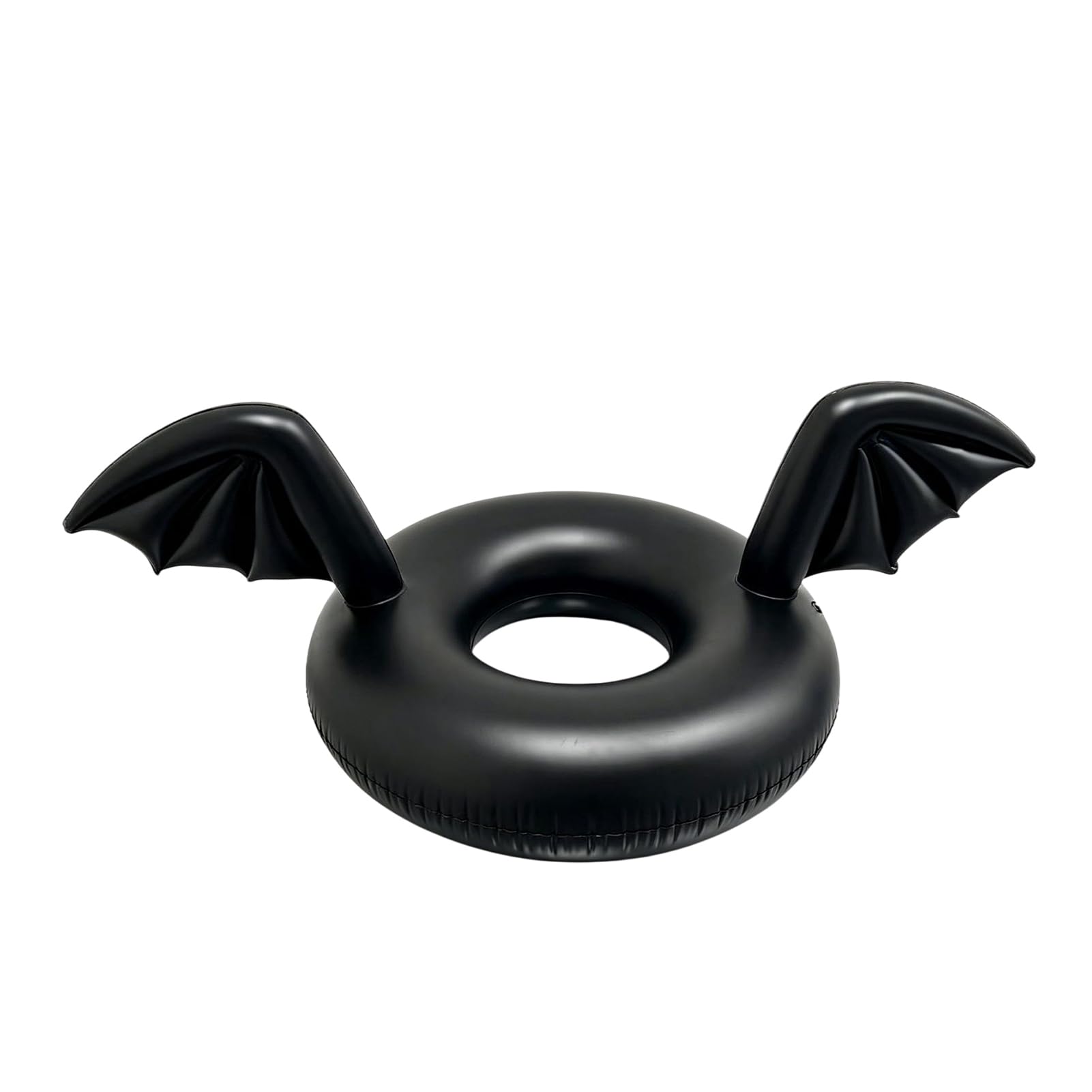 Inflatable Pool Float, Creative Bat Wings Decor, Black Thickened PVC Swim Ring for Pool Party Halloween Beach Summers 1pc