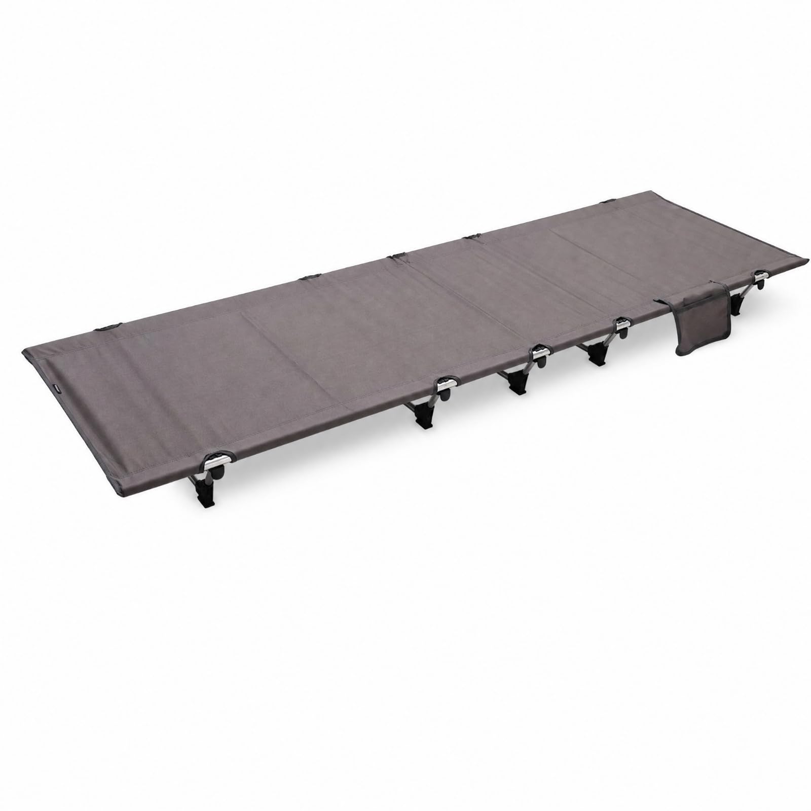 Lit Pliant pour Camping Pliant Portable Lit pour Camping avec Sac Transport Pliable Mobilier Campeurs, Randonneurs, Plage, Bureau, Gris