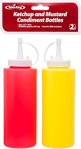 Ketchup & Mustard - Botellas de condimento de 12 onzas, juego de 2 piezas (1 paquete)