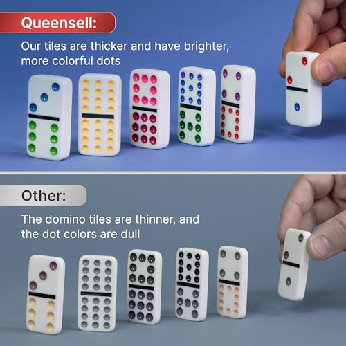 Mexican Train Dominoes Jumbo Set Double 12 miniatura 5