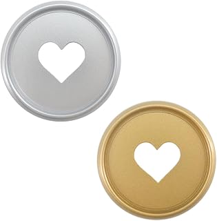 100pcs Planner Discs 1.25 inch Expansion Discbound Notebook System Plastic Heart Book Binding Disc Binder Rings Accessories(Silver & Gold,1.25inch/32mm,100 Pieces)