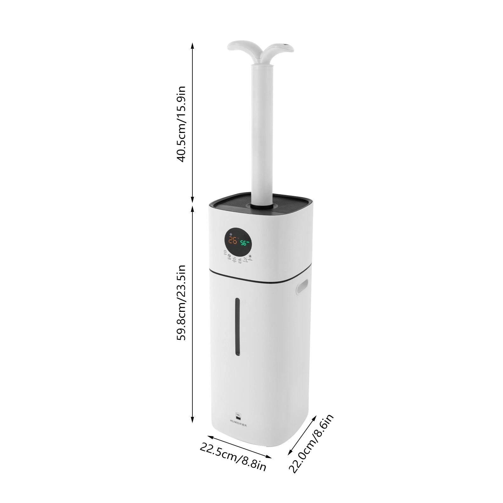 Humidificateur d'air 16 l 600 ml/h - Humidificateur Top Fill pour pièces