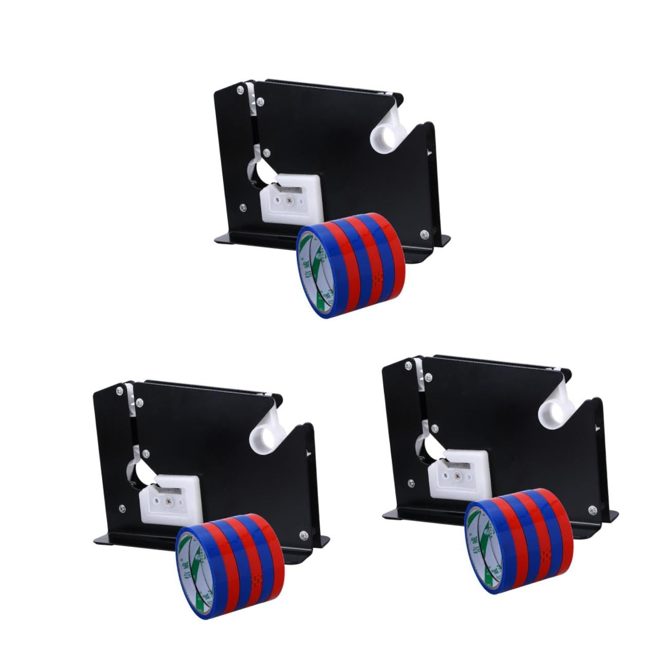 Gadpiparty 3 Pièces coupe-ruban cône de robuste distributeur de ruban adhésif pour sceller le cou dévidoir de ruban cône de en acier avec trimmer