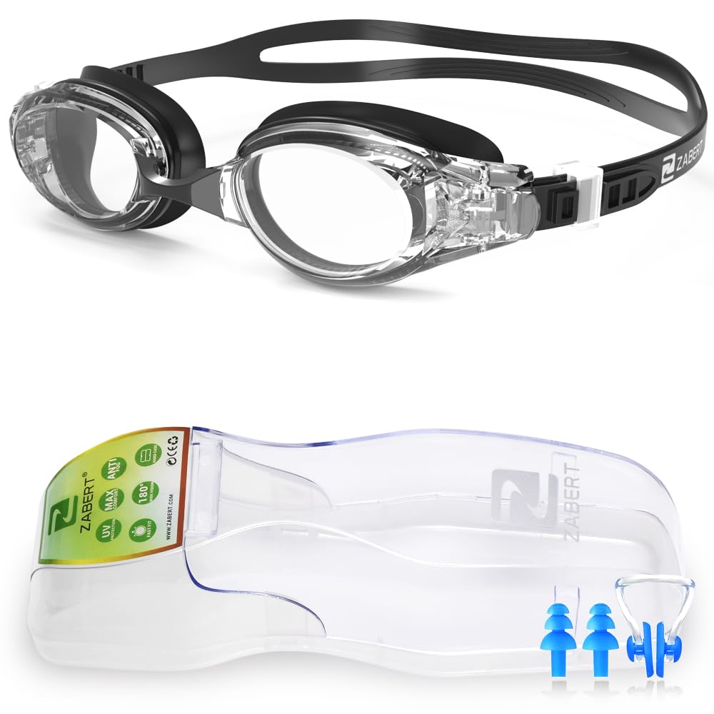 ZABERT Schwimmbrille, Anti-Beschlag, UV-Schutz, wasserdicht, Erwachsene Unisex, auch für Kinder 8+ Jahren und Jugendliche geeignet