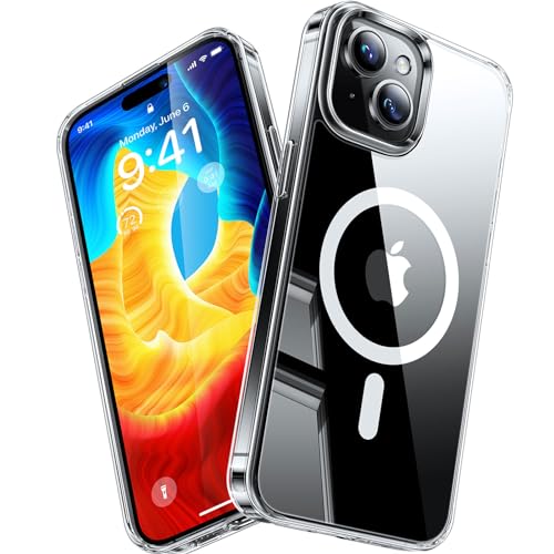 TORRAS 2025 Upgrade (Gen 6.0) Magnetic Phone Grip Holder Kickstand with Braided Strap, Fit for MagSafe Ring Removable, for iPhone 17 16,15, 14, 13 12 Pro/Max Samsung Galaxy, Google, Crystal Semi-Clear