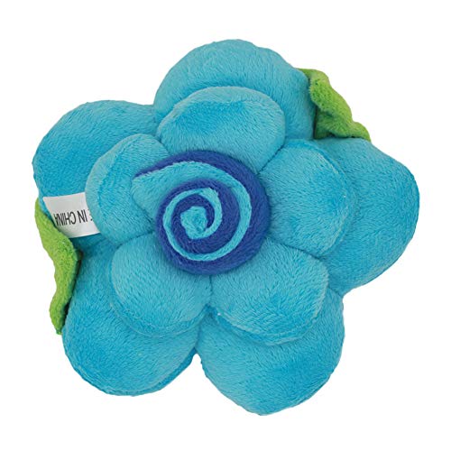 zhenleisier Pet Toys,Dog Puppy Plush Rose Flower Shape Squeaky Bite-Resistant Squeak Bite Scratch Chew Toy Teeth Cleaning Interactive Hunting Exerccise Need Toy Blue