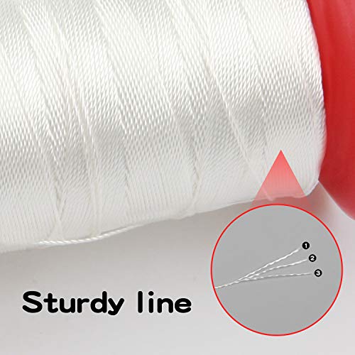 Crefotu Kite Spool - 50 LB 500 Feets - Kite Line for Kids/Teens (Red)