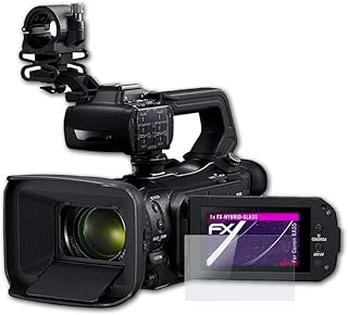 atFoliX Plastic Glass Protective Film Compatible with Canon XA55 Glass Protector, 9H Hybrid-Glass FX Glass Screen Protector of Plastic