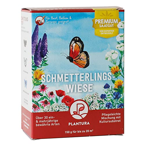 Plantura Schmetterlingswiese, 150 g, Premium-Saatgut, EIN- & mehrjährige Blumenmischung für Beet & Topf