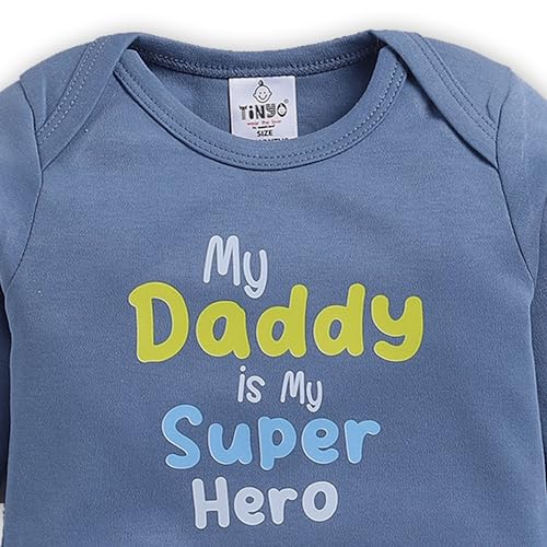 Image of TINYO Boy's Letter Print Regular Fit Bodysuit for Baby Kids