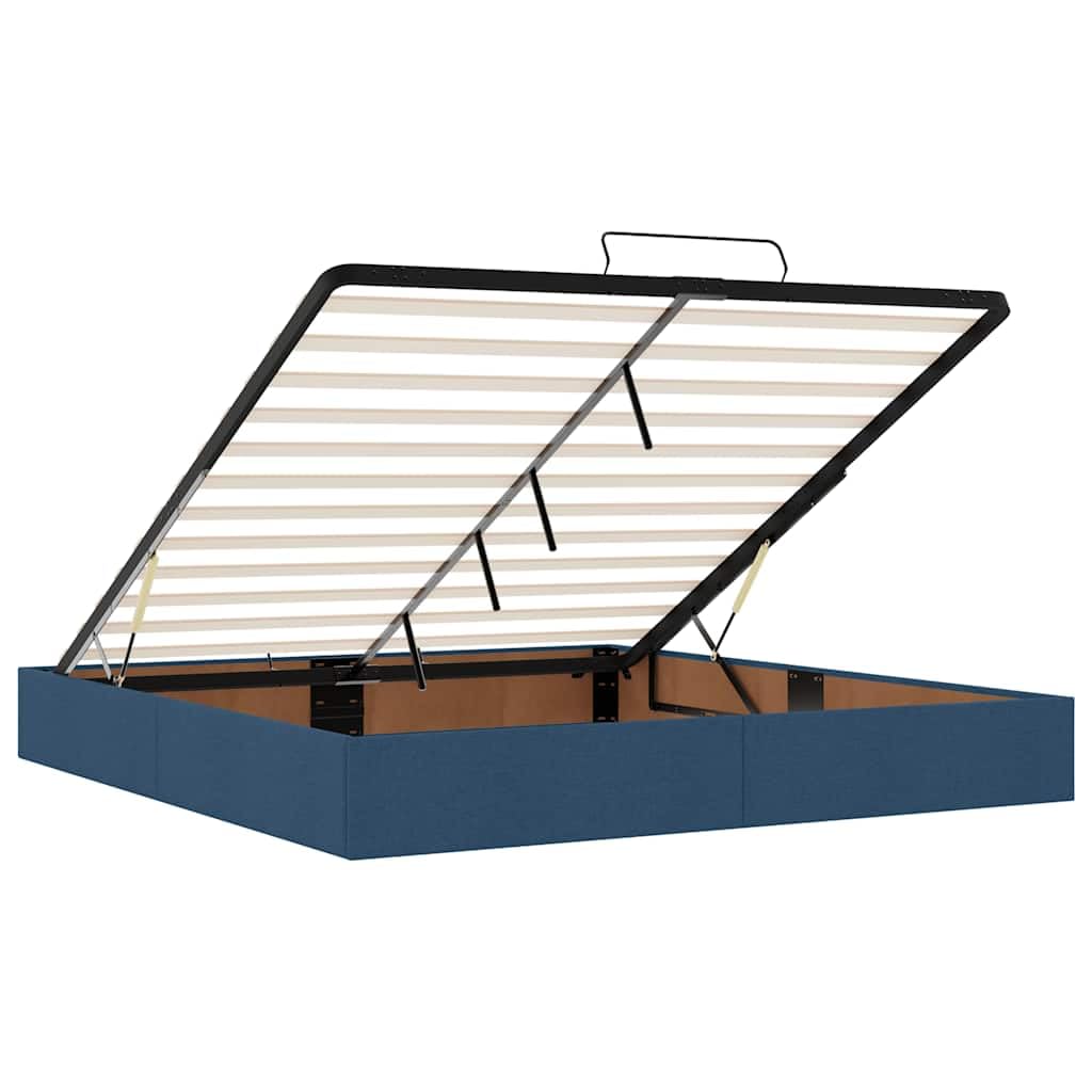 vidaXL Pouf Letto con Materasso e LED Blu 180x200cm in Tessuto