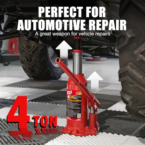 Image of Torin T90413 Big Red Hydraulic Bottle Jack with Carrying Case, 4 Ton (8,000 lb) Capacity