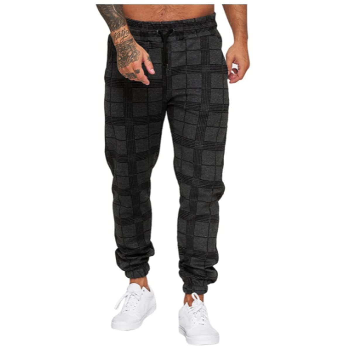 Pantaloni Eleganti Da Uomo Slim Fit Per Uomo Pantaloni Casual Pantaloni Lunghi Da Lavoro Skinny Elasticizzati Stampati A Righe