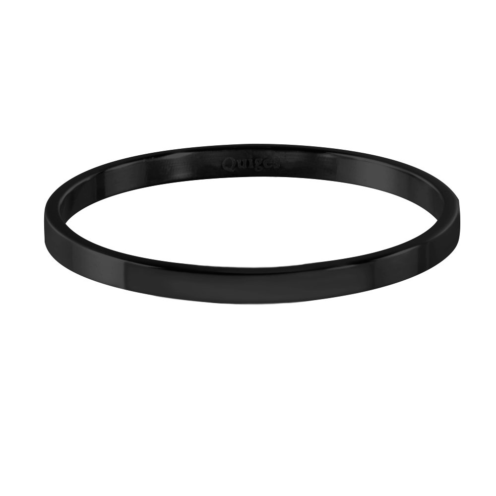 Quiges - Set di anelli impilabili in acciaio INOX con 3 anelli interni e 1 anello base e Acciaio inossidabile, 57 (18.1), colore: Argento, cod. SRS018S18