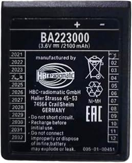 JINGMM (1-Pack BA223000 3.6V 2100mAh HBC Wireless Romote Control Battery Rechargeable Battery Applicable for Pump Truck Crane Equipment Remote Control