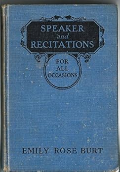 Hardcover Speaker and Recitations: For All Occasions [Unknown] Book