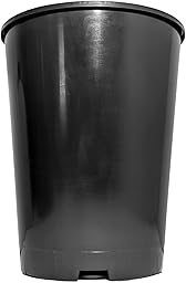 Elixir Gardens Black Recycled Plastic Deep Rose Pots 1,2,3,4,7 Litre Quality Plastic Plant Pot | 7ltr x 4