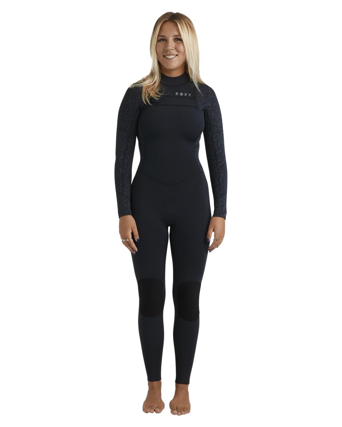 Roxy 2026 Womens Swell Natural 4/3mm Chest Zip Wetsuit - Animal Print