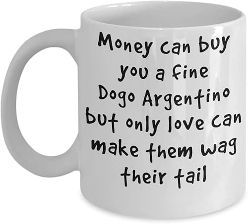 Christmas Dogo Argentino Mug - Funny And Cute Mugs - White 11oz 15oz Ceramic Tea Coffee Cup