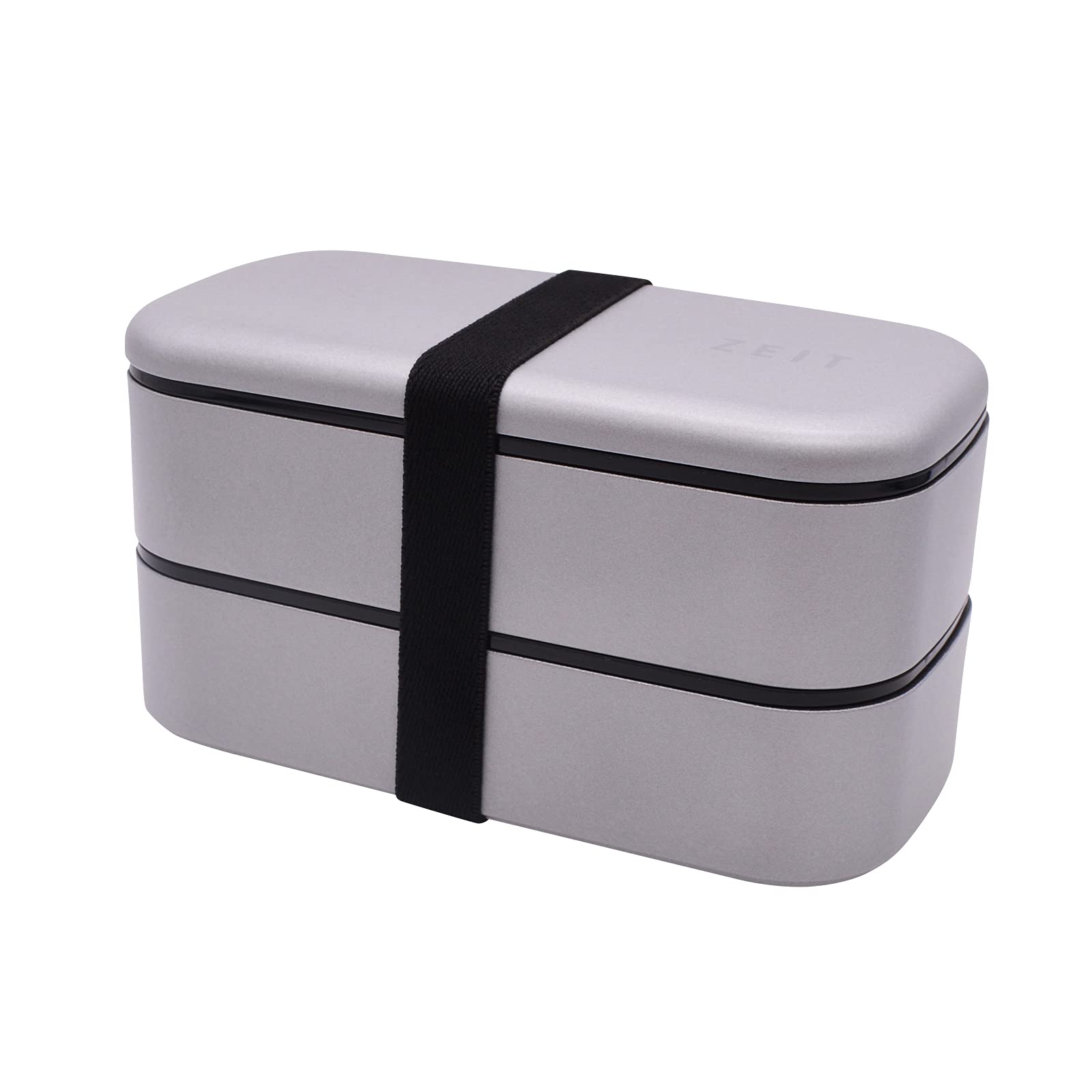 Mitani Yamanaka Lacquer 2-Tier Bento Box 34oz Silver Antibacterial Japan