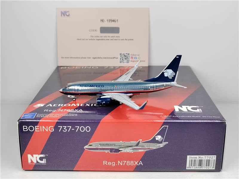 ACE HOBBY NG Models AEROMEXICO for Boeing B737-700 N788XA 1:400 Aircraft Pre-Built Model