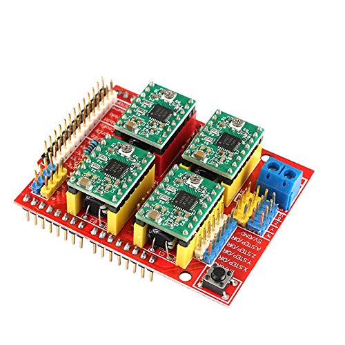Lysee 3D Printer Parts & Accessories - 1 Set A4988 Driver Expansion Board+ R3 with USB Cable+CNC Shield V3 Engraving Machine JR Deals - (Color: Blue)