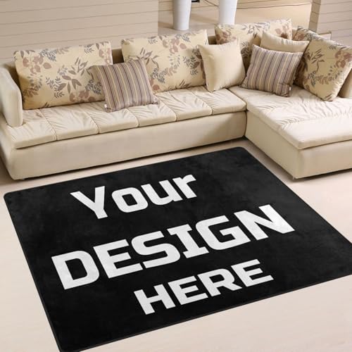 ALAZA Personalized Customized DIY Area Rug Rugs for Living Room Bedroom 5'3