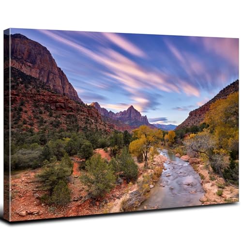 Image of Canyon Wall Art for Office Desert Oasis Landscape Pictures Extra Large Wall Decor Bedroom Decoration 32x48 inch Utah National Park Cliff Scenery Canvas Painting USA Nature Photo Poster Print Artwork Gifts