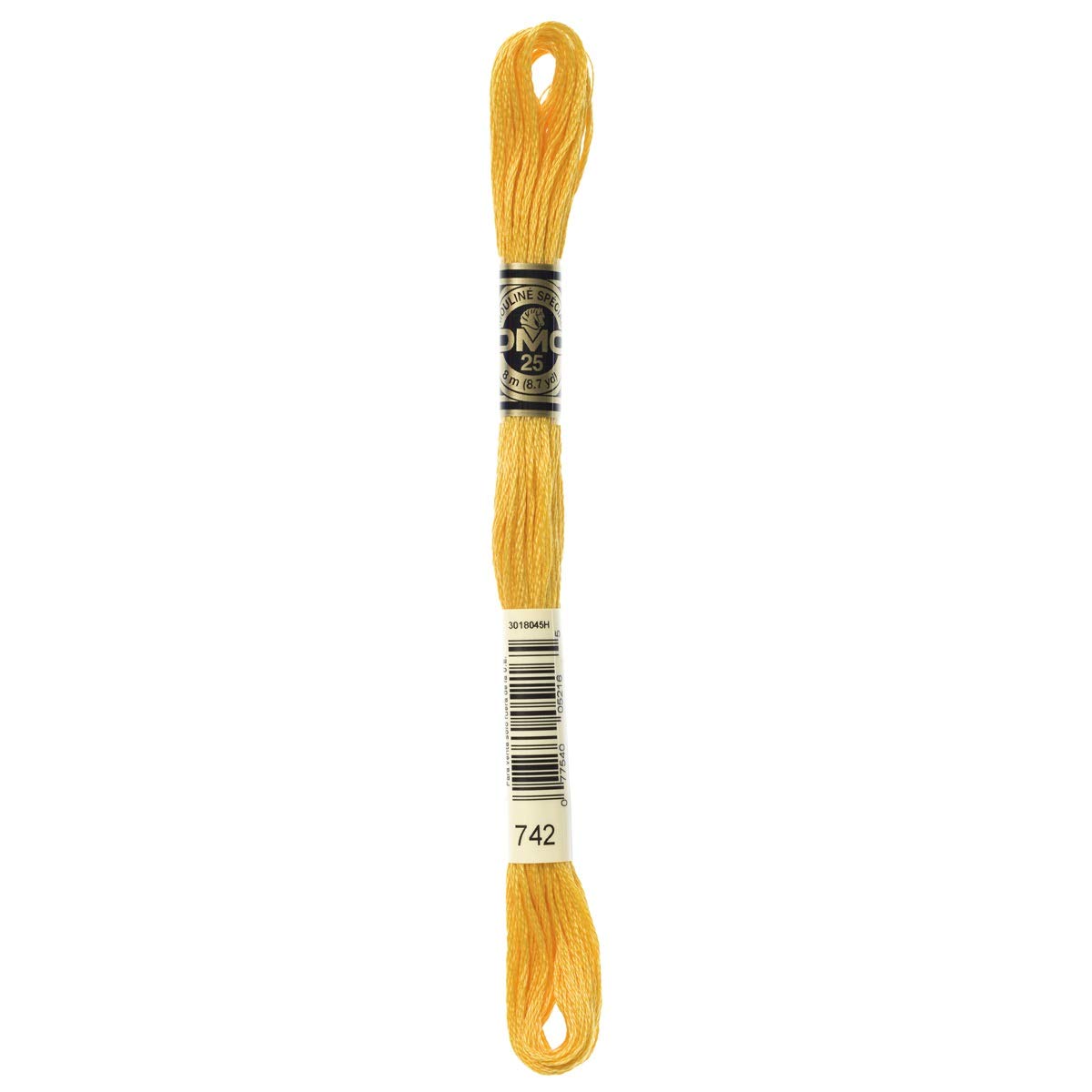 DMC Embroidery Floss Mouline Stranded Cotton Thread for Hand Embroidery and Sewing - Colour No: 742-4 x 8m Skeins