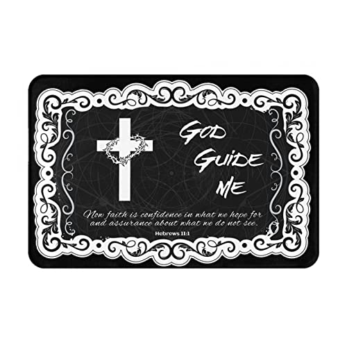 Vivacite Prayer Mat Christian Gifts for Women Men Faith Religious Spiritual Gifts for Women Prayer Rug with Bible Verse Christian Decor Area Rug for Pray Scripture Hebrews 11:1, 24"X16"