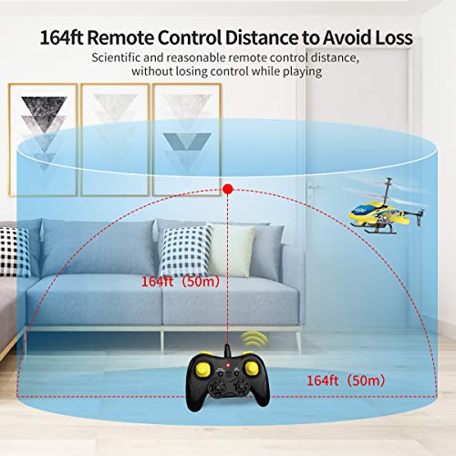 JJRC RC Helicopter, Aircraft with 4 Channel, Altitude Hold Flying Toy in Sturdy Alloy Material, Gyro Stabilizer Multi-Protection Drone for Kids and Beginners