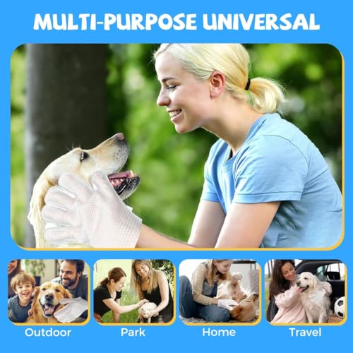 Image of Pet Glove Wipes for Dogs & Cats | Soft Non-Woven Gloves for Paws, Ears, Eyes & Body - Gentle Grooming Wipes | Safe & Hypoallergenic Daily Care (6 pcs)(Pack of 2)