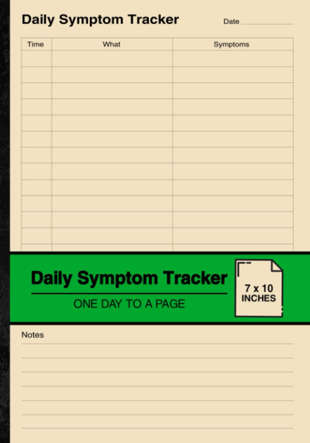 Daily Symptom Tracker: Simple Symptom Tracker Journal Log Book | Track Your Symptoms | Medium