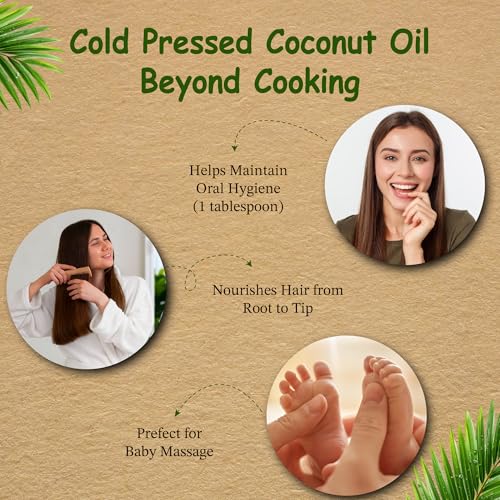 Image of Chekko Cold Pressed Virgin Coconut Oil 200ml | 100% Pure Natural Wood Pressed | Unrefined Virgin Edible Coconut Oil for Cooking, Baking, Hair & Skin Care | Premium Quality