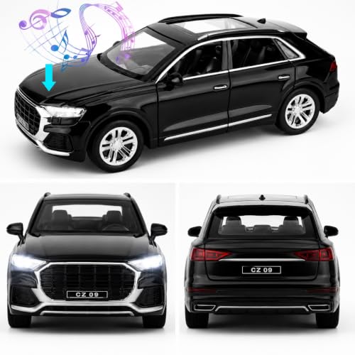 Image of Amisha Gift Gallery Q8 Diecast Matle Car Toys with Light and Sound Diecast Toy Car for Kids 1:36 Scale Model Metal Pull Back Sports Car Boys