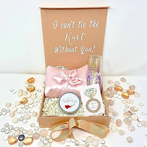 Deutrnew Bridesmaid Gifts Set Include 8 Pack Spiral Hair Ties With Laser Diamond Card For Bachelorette Party,Bridal Shower Wedding Favors Souvenirs Decorations. (Champagne) #TOP5