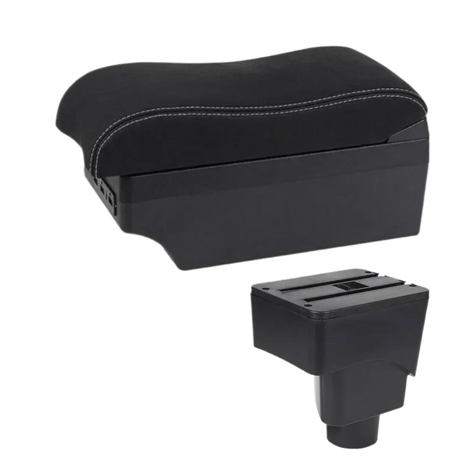 REOKIP Car Armrest Storage Box For Ford For Ecosport 2013 2014 2015 2016 2017 Car Arm Rest Box(E2 White Line)