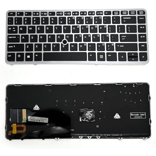 HP EliteBook 840 G1 G2 / 850 745 G2/HP ZBook 14 5U �Ή� US ���C�A�E�g �o�b�N���C�g �|�C���^�[ �L�[�{�[�h