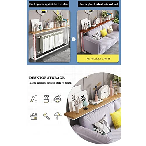 Mesa consola estrecha y mesa larga con estante trasero de sofa 3