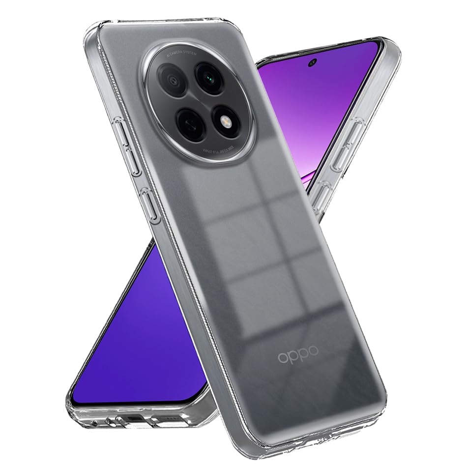 Image of Fashionury Crystal Clear Case for Oppo F29 Pro 5G | Yellowing Resistance | Transparent TPU Silicone | Raised Camera Lips | Slim Transparent Cover