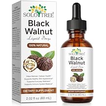 Black Walnut Liquid Drops - 500mg Juglans Nigra Extract - Supports Everyday Wellness, Digestive Balance & Cellular Harmony - Vegan, Alcohol-Free & Sugar-Free - 2.02 fl oz 60 mL
