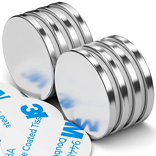 Grtard Imanes de disco de neodimio de 30 x 3 mm, imanes fuertes con adhesivo de doble cara, potentes imanes permanentes de tierras raras para nevera, bricolaje, manualidades, bricolaje, paquete de 8 Cover
