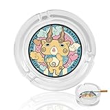 灰皿 妖怪ウォッチ はいざら 円形 ガラス製 タバコ固定 喫煙具 おしゃれ インテリアグッズ 滑りとめ 洗いやすい 卓上用