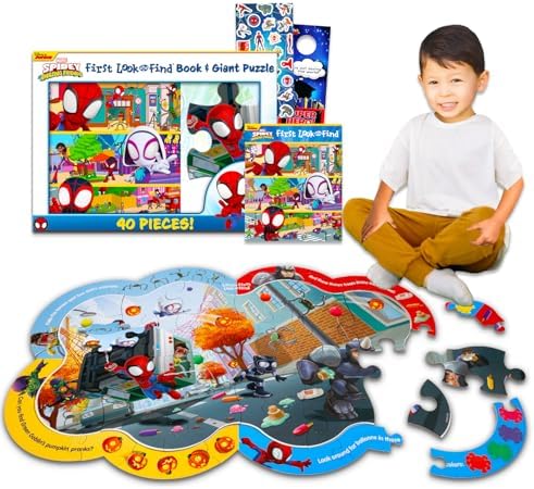 Amazon.com: Spidey and His Amazing Friends Friends Floor Puzzle Set ...