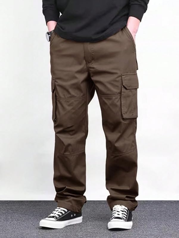 Image of DEELMO Men's Stylish Multi-Pocket Cargo Pants || Casual Fit Pants Trousers || Stylish Trousers for Men || Men's Cargo (MD501 01 08)