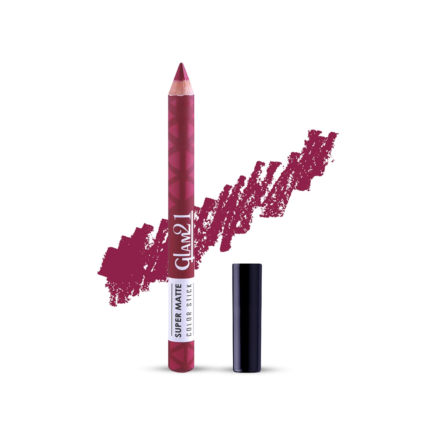 Glam21 Super Matte Colorstick Lipstick|Natural Wooden Lipstick | Long Lasting | Ultra Pigmented | Light Weight -2.9Gm | 17-Capri