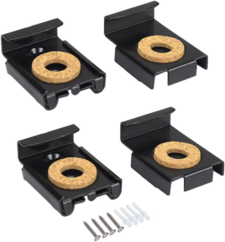 4PCS Spring Loaded Mirror Hanger Clips Set Unframed Mirror